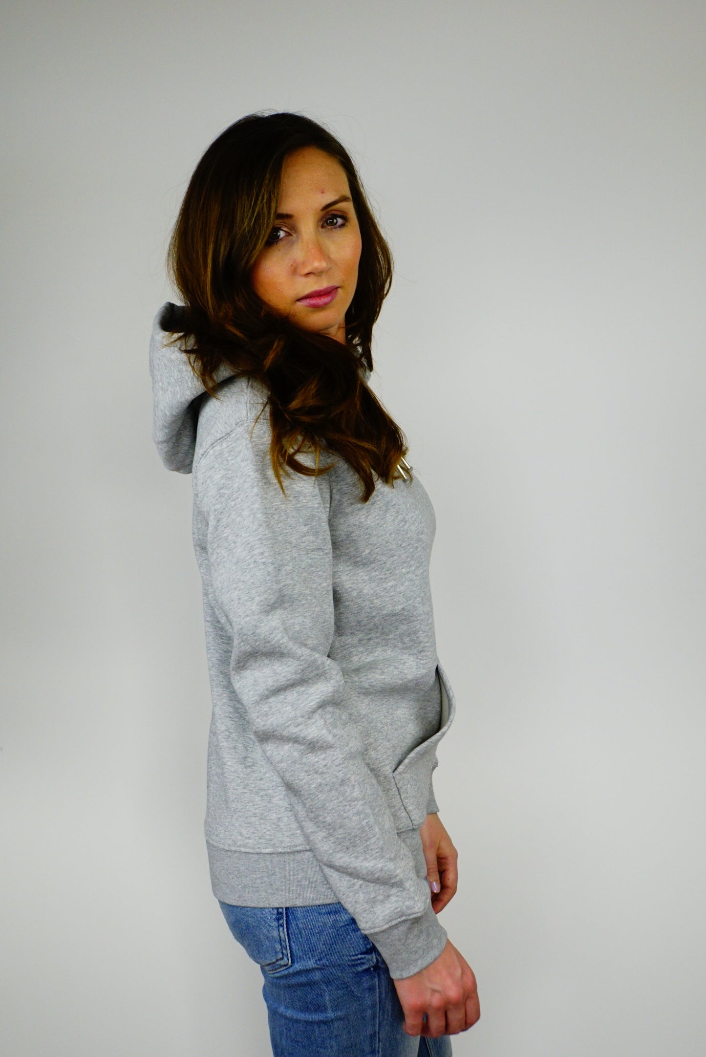 Hoodie grau GET OVER IT