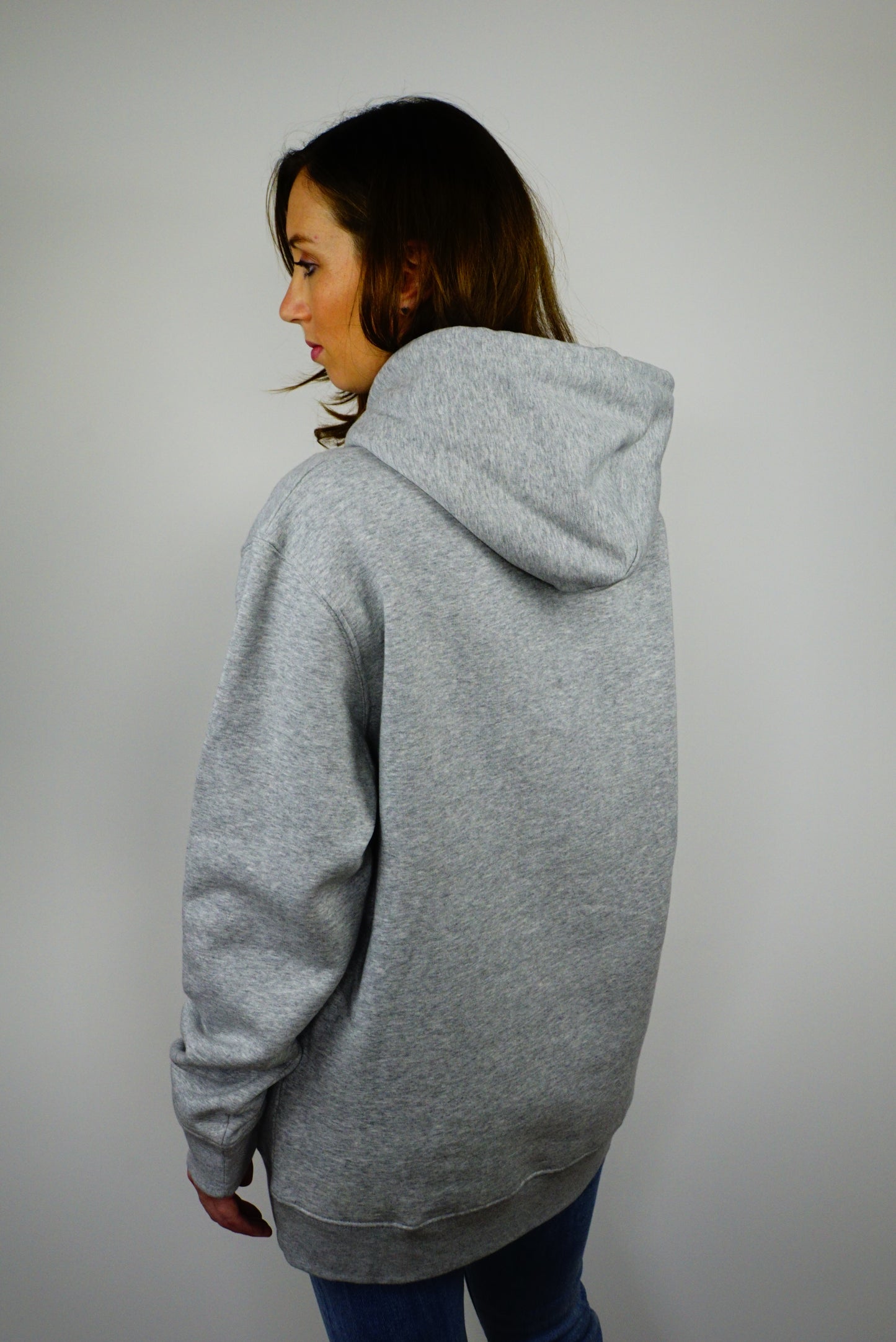 Hoodie grau GET OVER IT