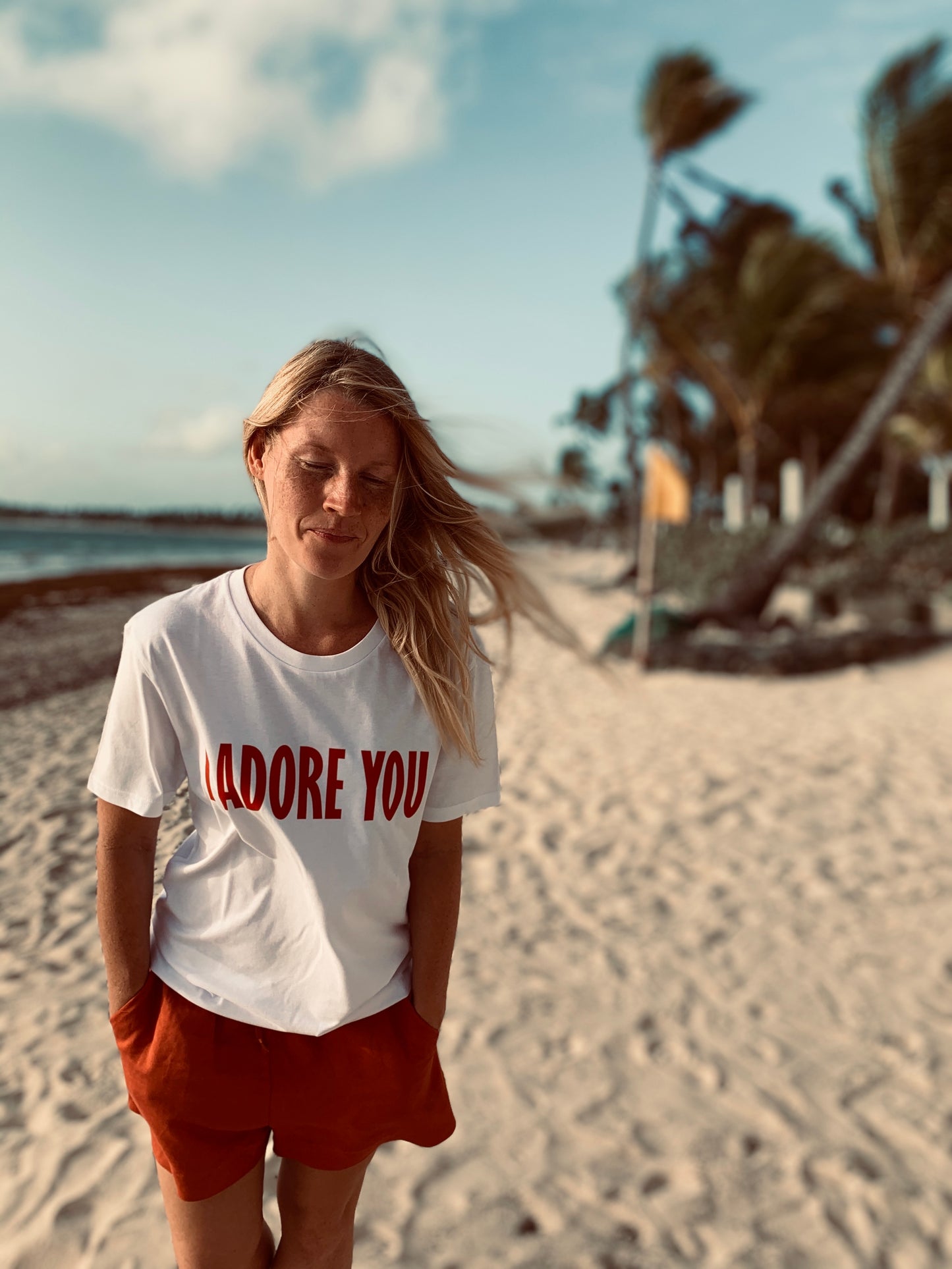 T-Shirt weiß I ADORE YOU