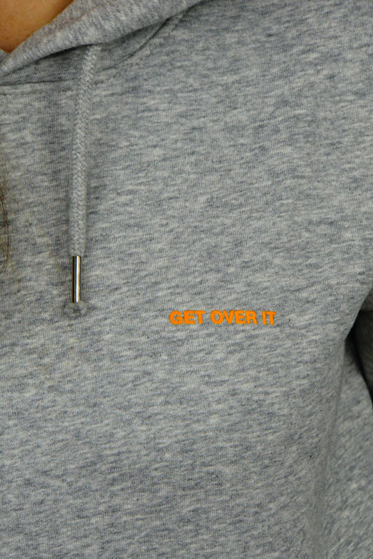 Hoodie grau GET OVER IT