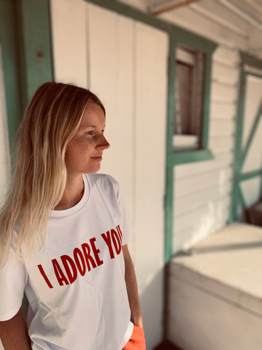 T-Shirt weiß I ADORE YOU