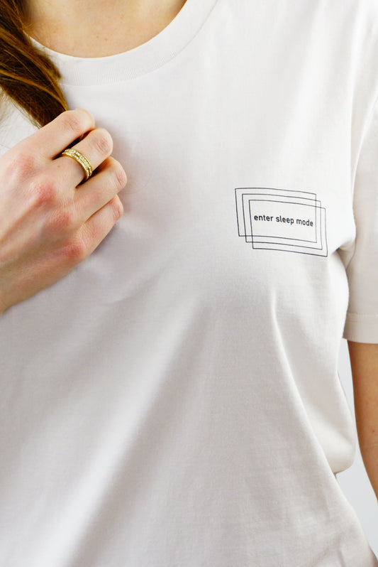 T-Shirt vintage weiß ENTER SLEEP MODE